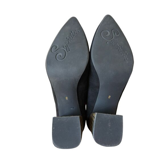 SEYCHELLES Make An Entrance Pump Heels size 8 Pointed Toe Black Suede - Picture 7 of 9